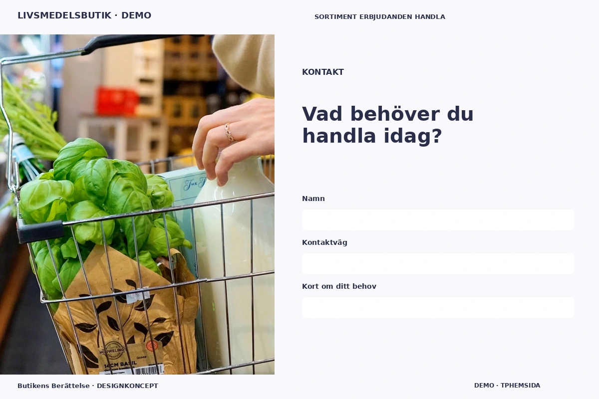 Butikens Berättelse – Kontakt för livsmedelsbutik