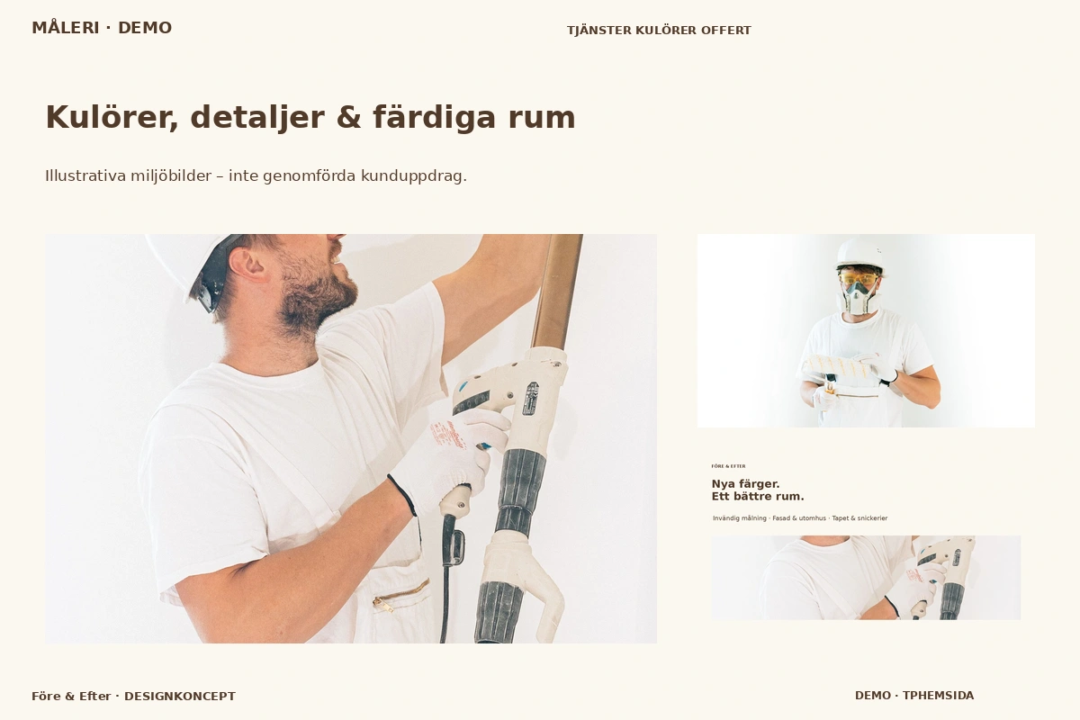 Före & Efter – Kulörer, detaljer & färdiga rum för måleri