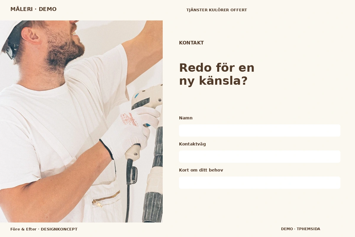 Före & Efter – Kontakt för måleri