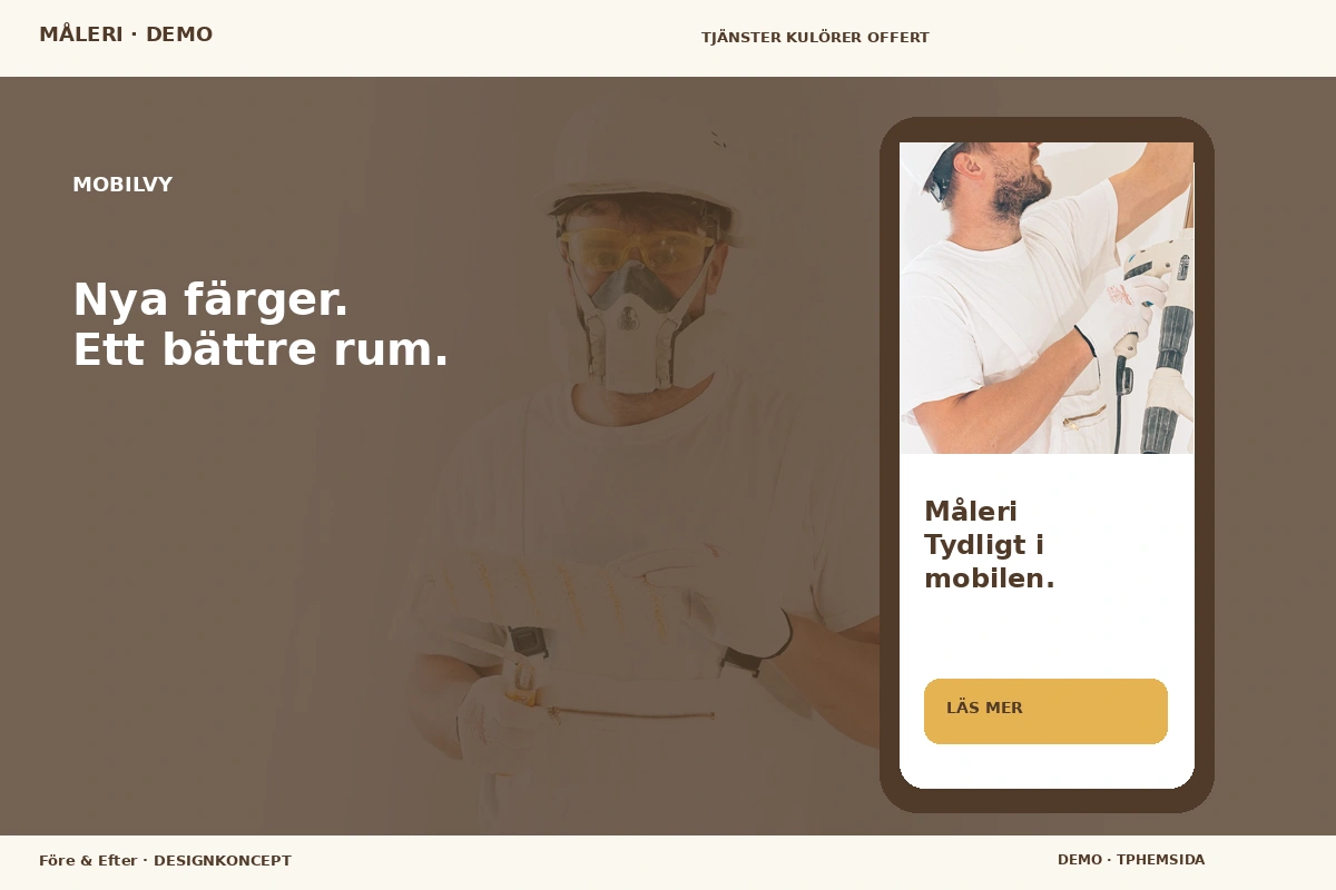 Före & Efter – Mobilvy för måleri