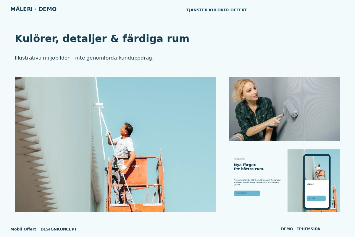 Mobil Offert – Kulörer, detaljer & färdiga rum för måleri