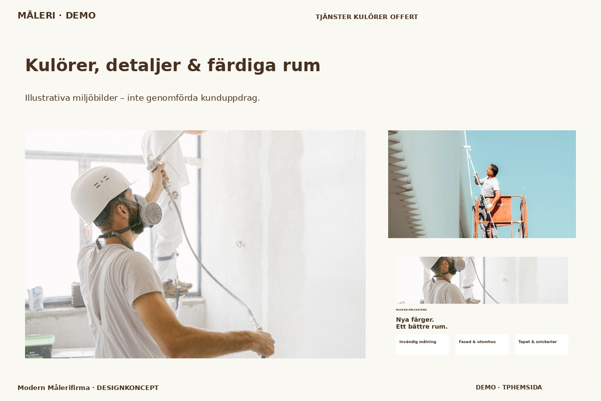 Modern Målerifirma – Kulörer, detaljer & färdiga rum för måleri