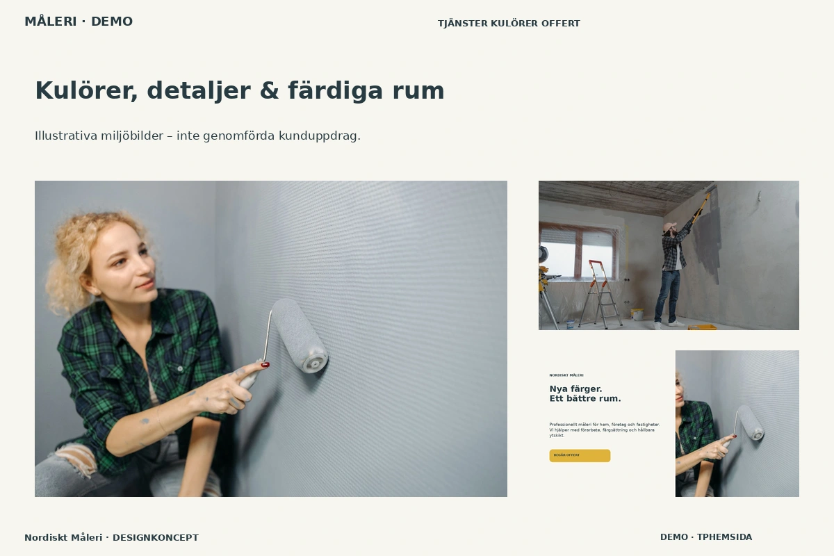 Nordiskt Måleri – Kulörer, detaljer & färdiga rum för måleri