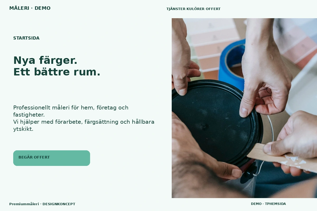 Premiummåleri – Startsida för måleri