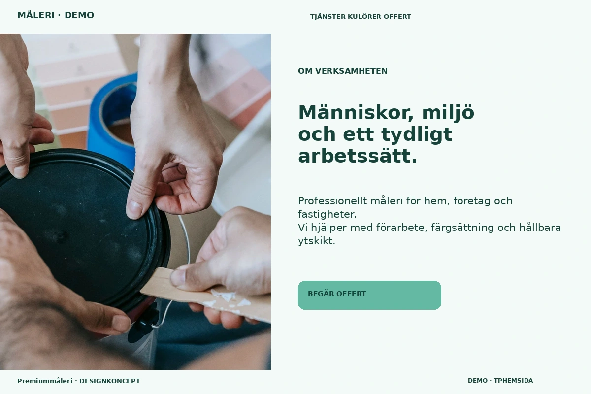 Premiummåleri – Om verksamheten för måleri