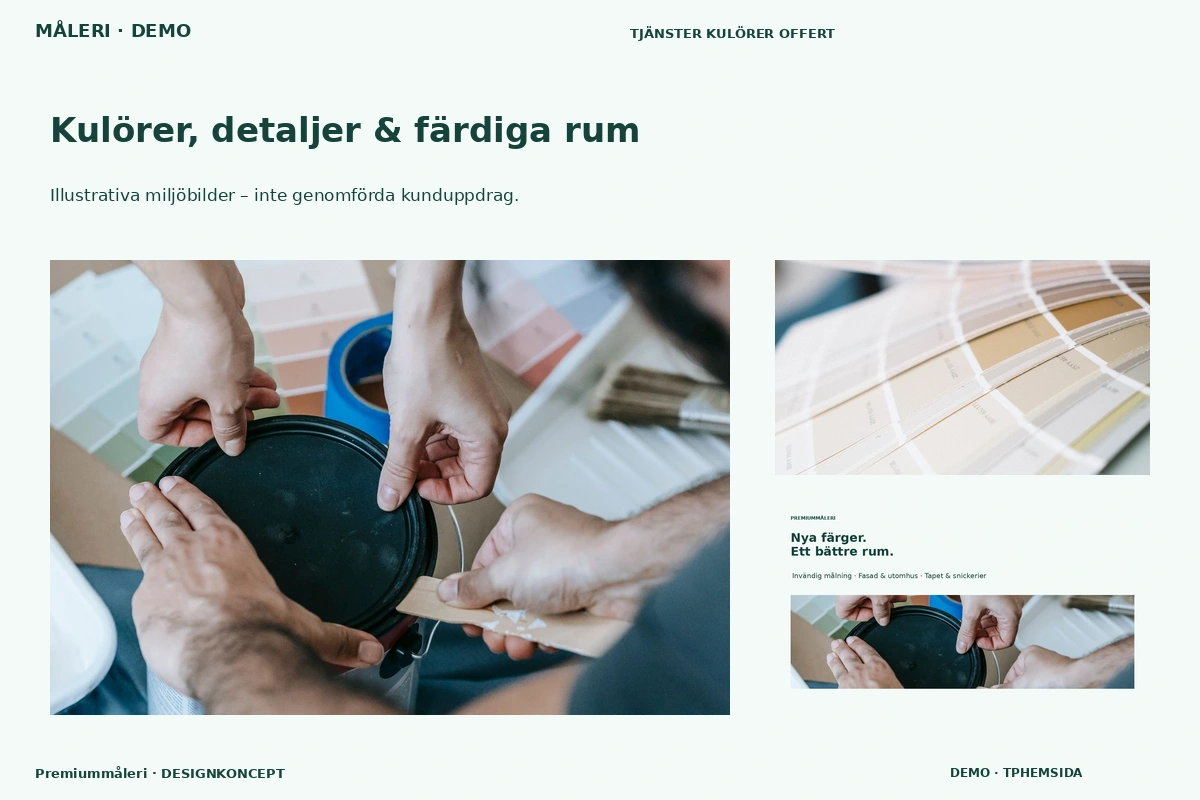 Premiummåleri – Kulörer, detaljer & färdiga rum för måleri