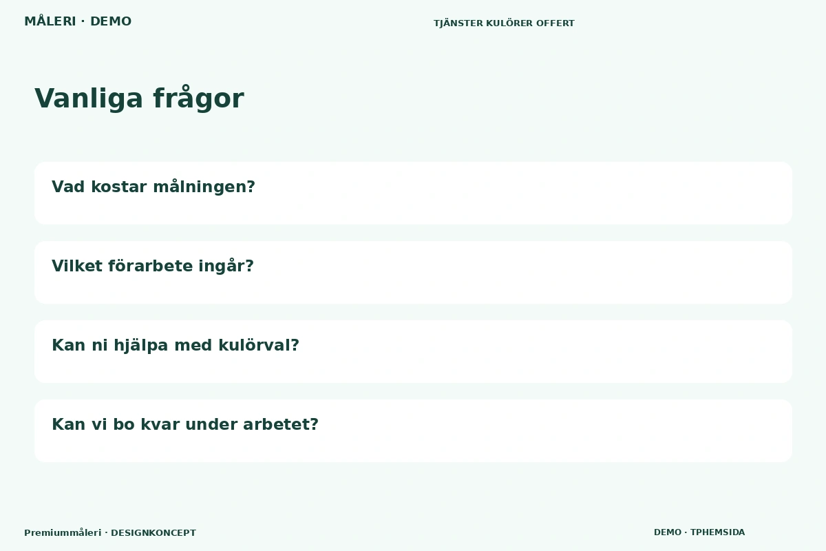 Premiummåleri – Vanliga frågor för måleri