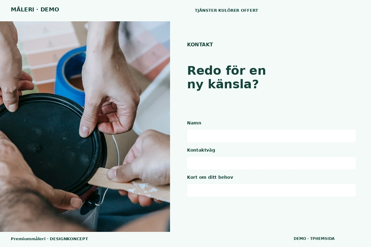 Premiummåleri – Kontakt för måleri