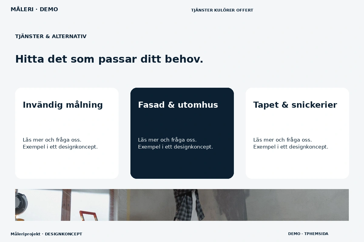 Måleriprojekt – Tjänster & alternativ för måleri