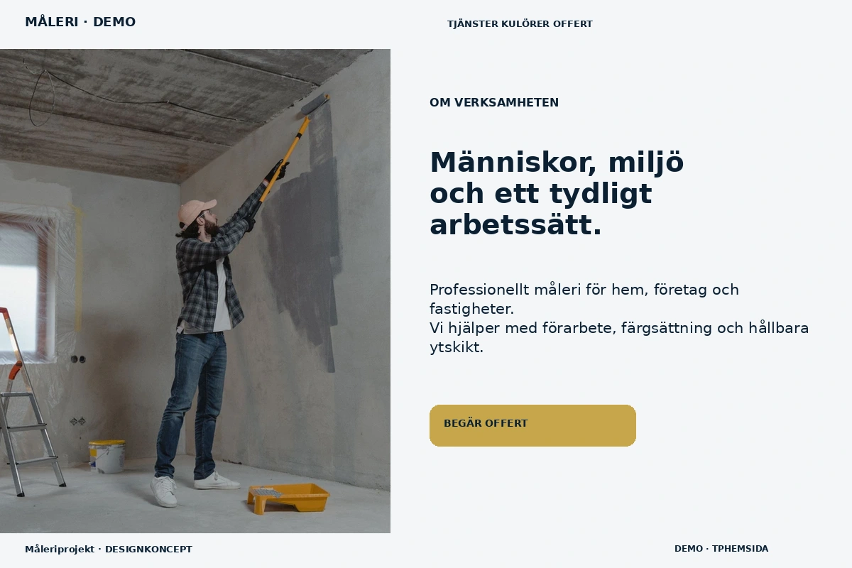 Måleriprojekt – Om verksamheten för måleri