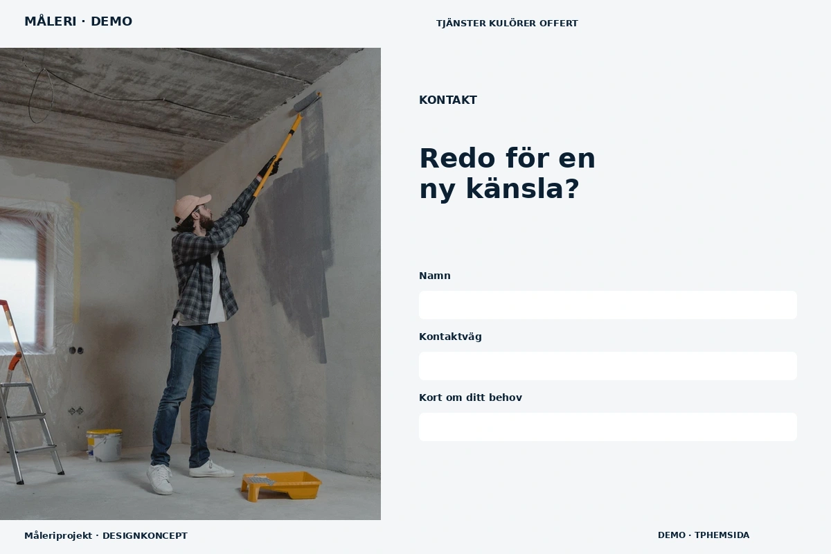 Måleriprojekt – Kontakt för måleri