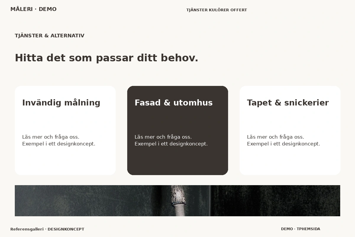 Referensgalleri – Tjänster & alternativ för måleri