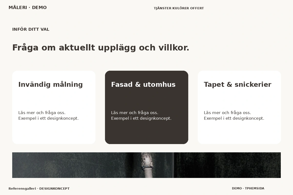Referensgalleri – Alternativ & villkor för måleri