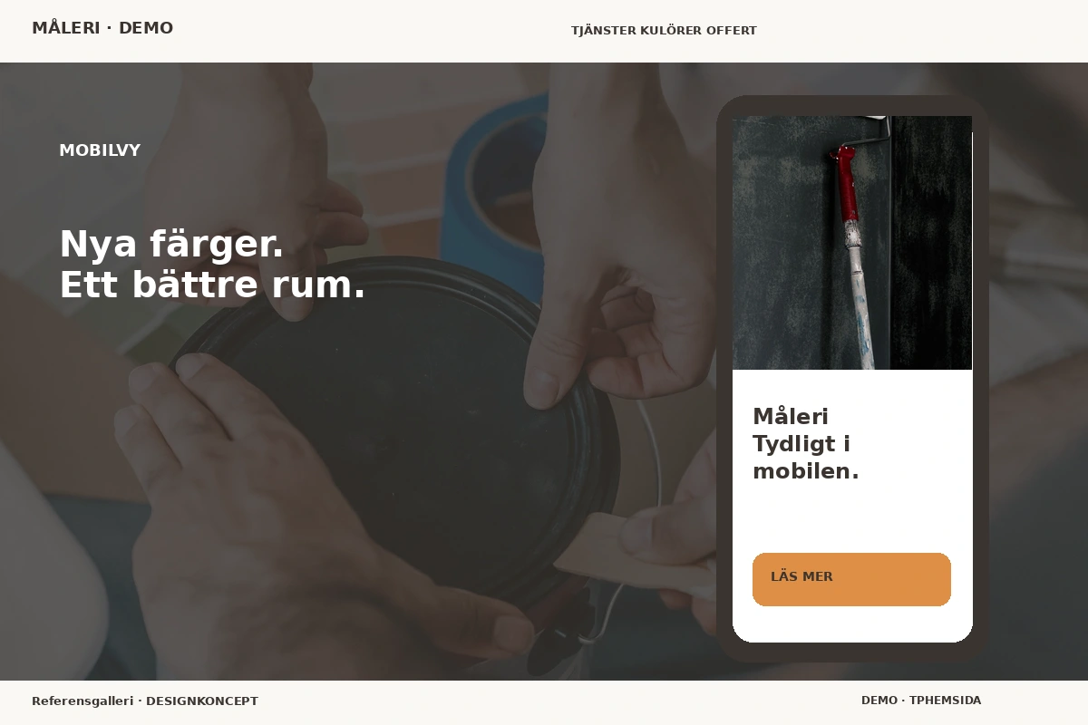 Referensgalleri – Mobilvy för måleri