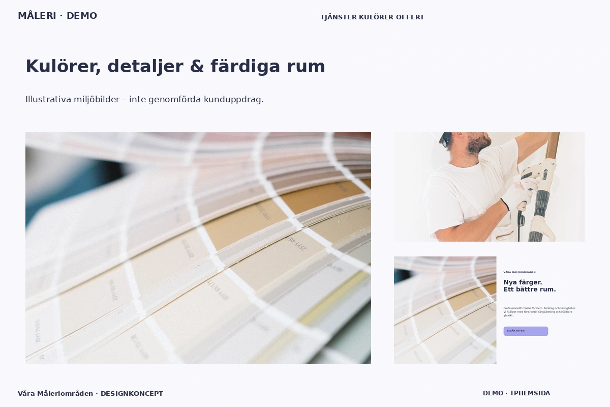 Våra Måleriområden – Kulörer, detaljer & färdiga rum för måleri