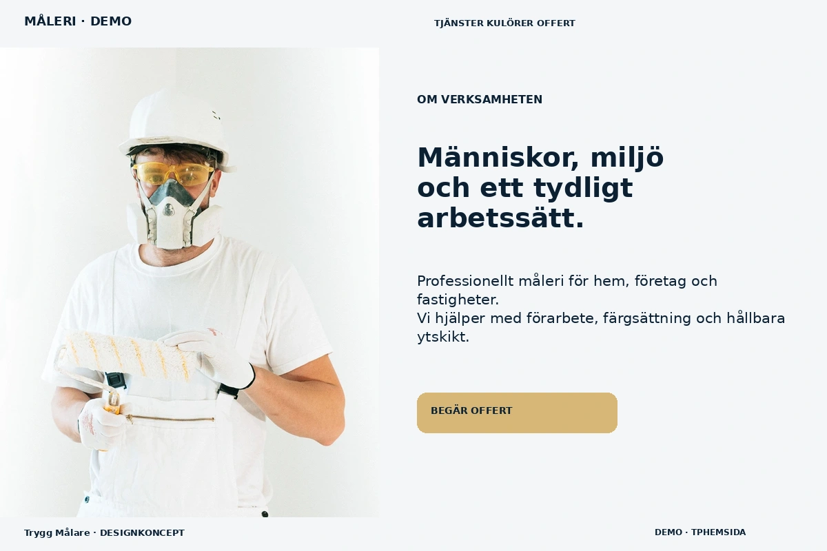 Trygg Målare – Om verksamheten för måleri