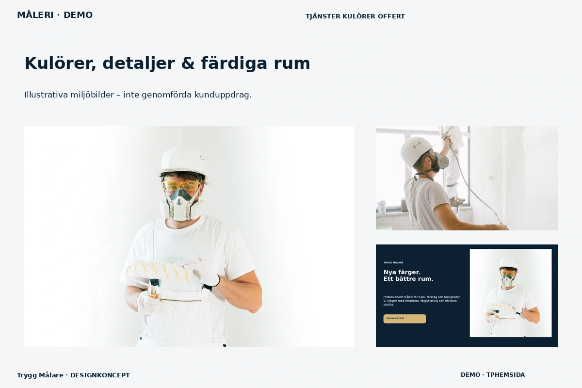 Trygg Målare – Kulörer, detaljer & färdiga rum för måleri