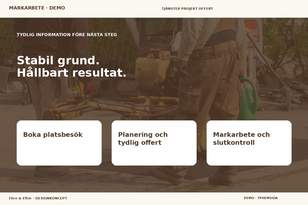 Före & Efter – Inför ditt val för markarbete