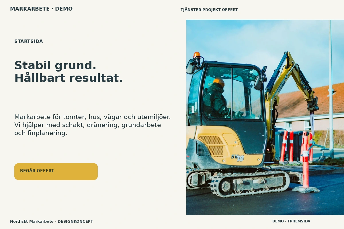 Nordiskt Markarbete – Startsida för markarbete