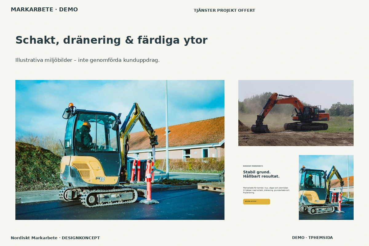 Nordiskt Markarbete – Schakt, dränering & färdiga ytor för markarbete