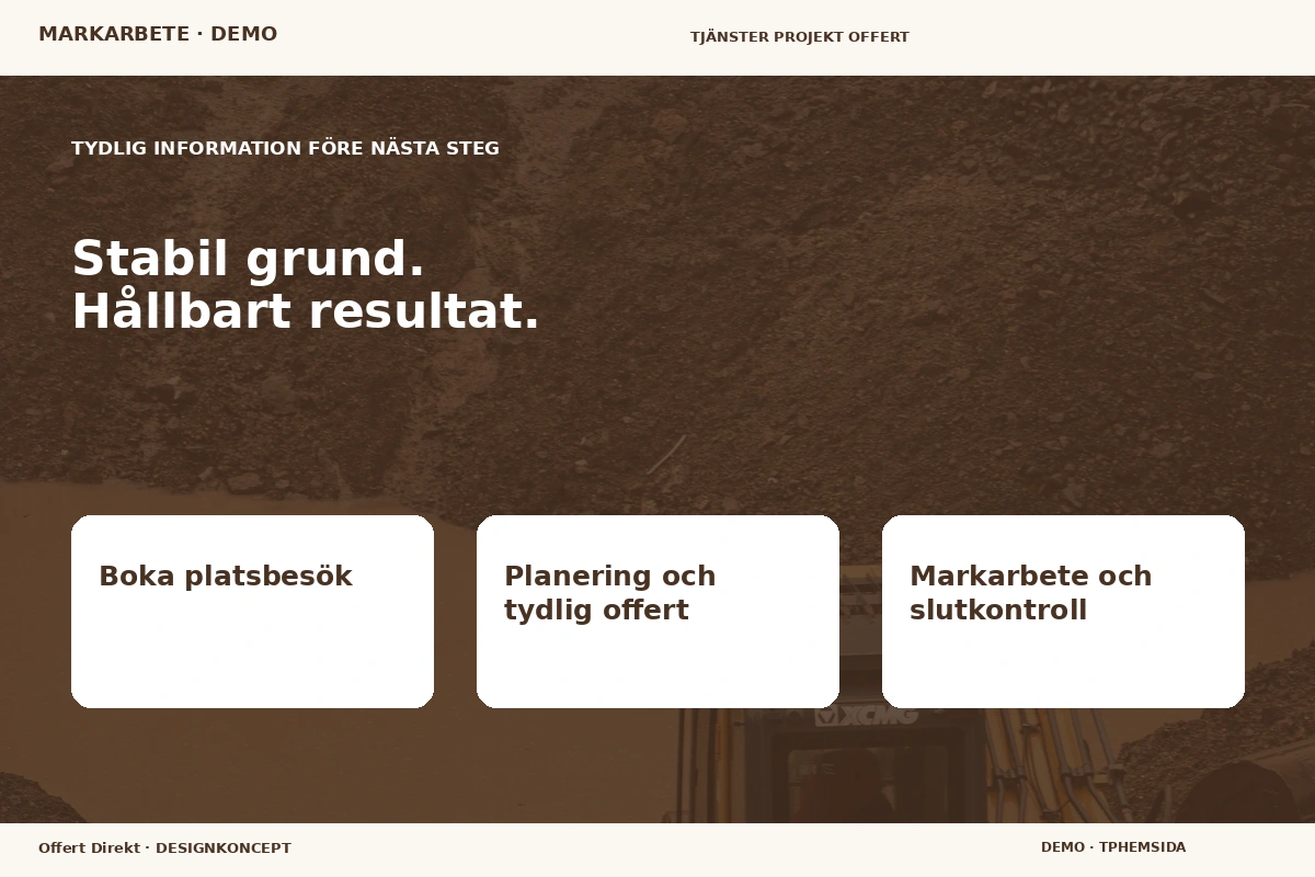 Offert Direkt – Inför ditt val för markarbete