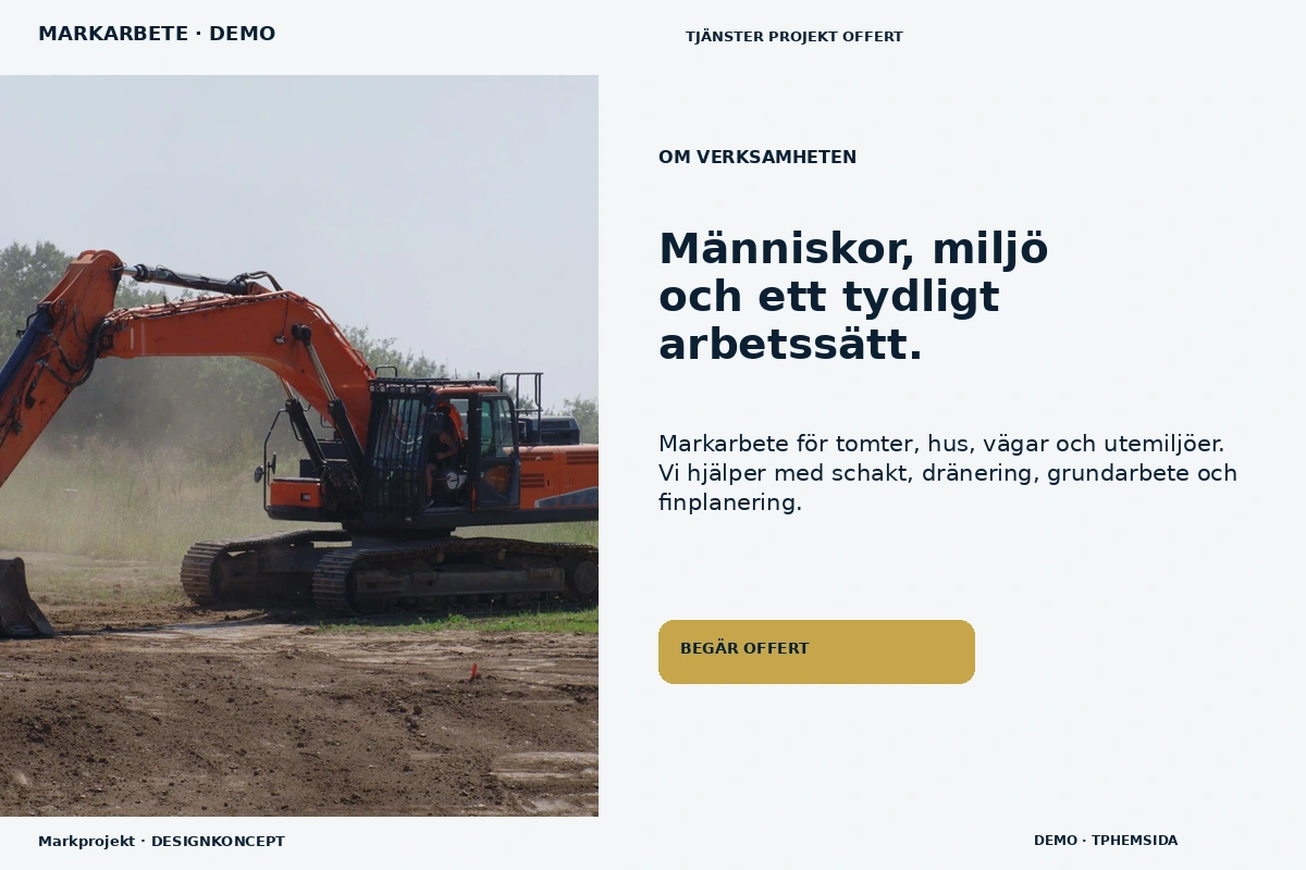 Markprojekt – Om verksamheten för markarbete