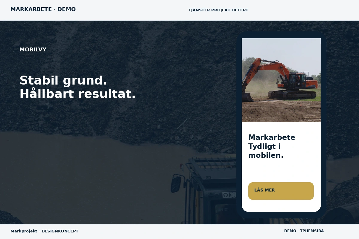 Markprojekt – Mobilvy för markarbete