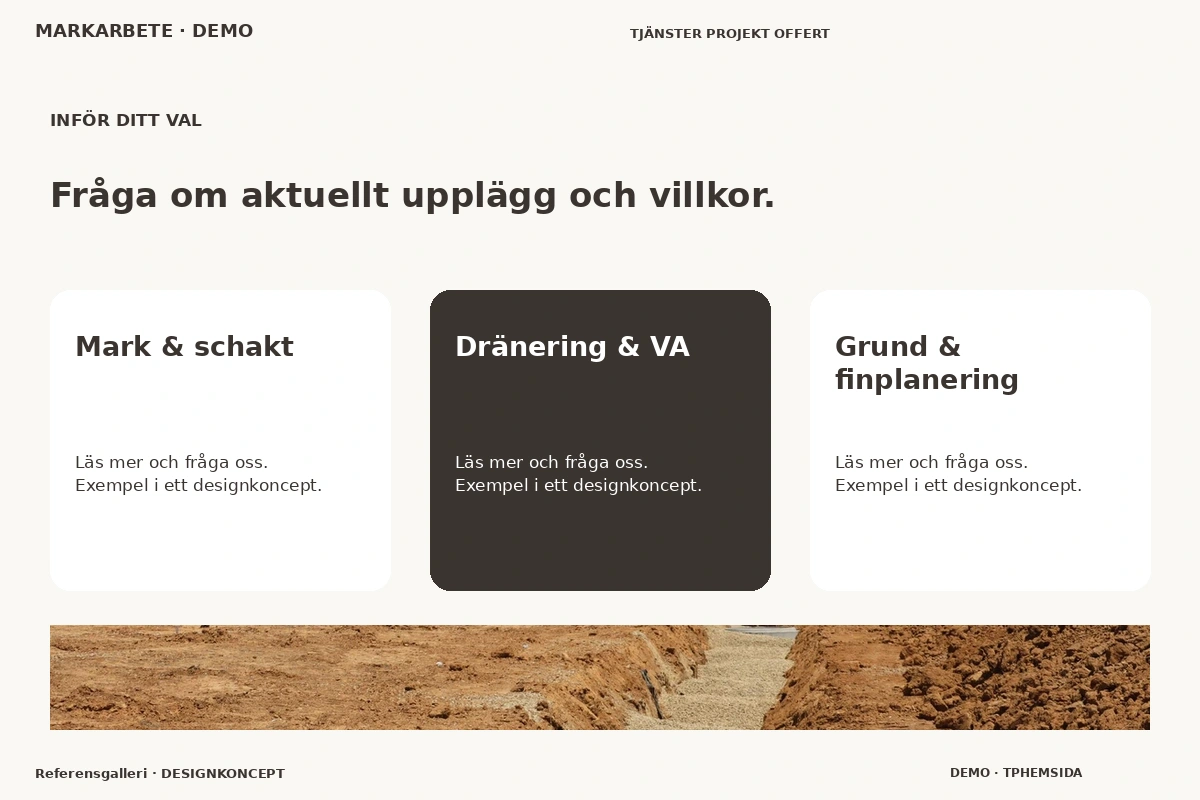 Referensgalleri – Alternativ & villkor för markarbete
