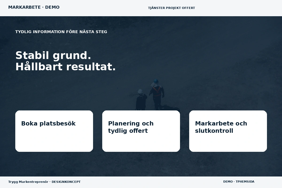 Trygg Markentreprenör – Inför ditt val för markarbete