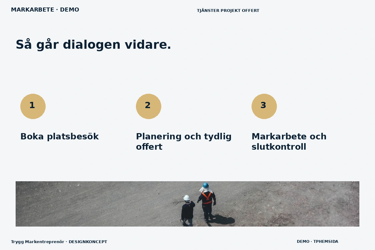 Trygg Markentreprenör – Så fungerar dialogen för markarbete
