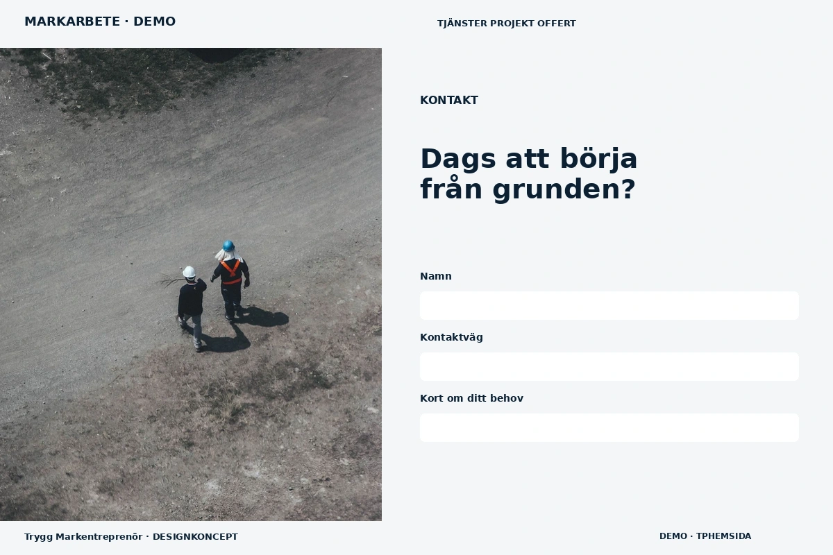 Trygg Markentreprenör – Kontakt för markarbete