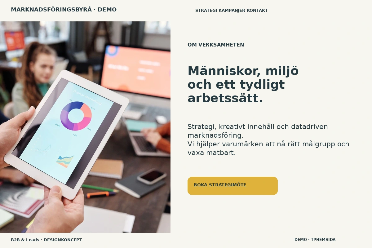 B2B & Leads – Om verksamheten för marknadsföringsbyrå