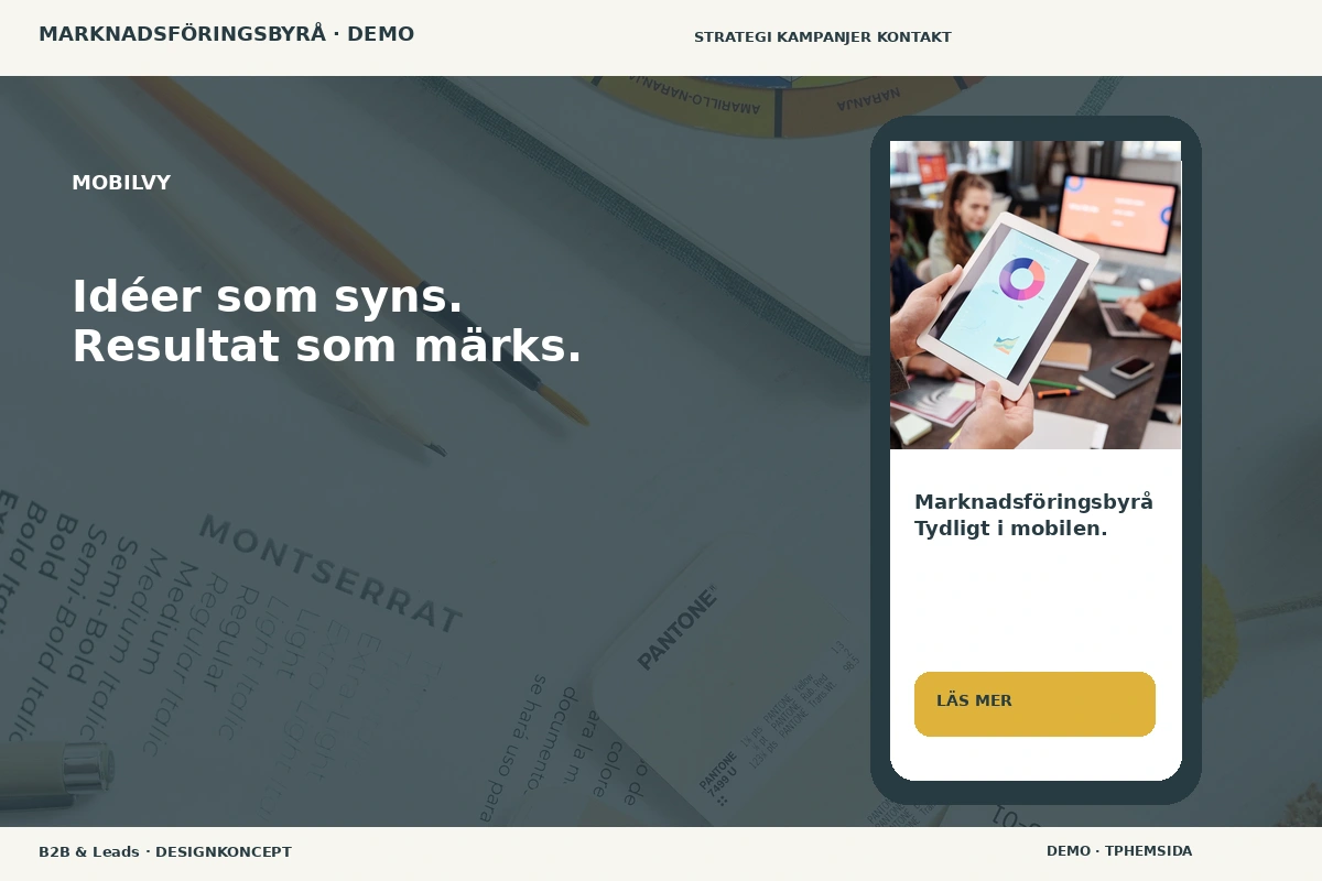 B2B & Leads – Mobilvy för marknadsföringsbyrå
