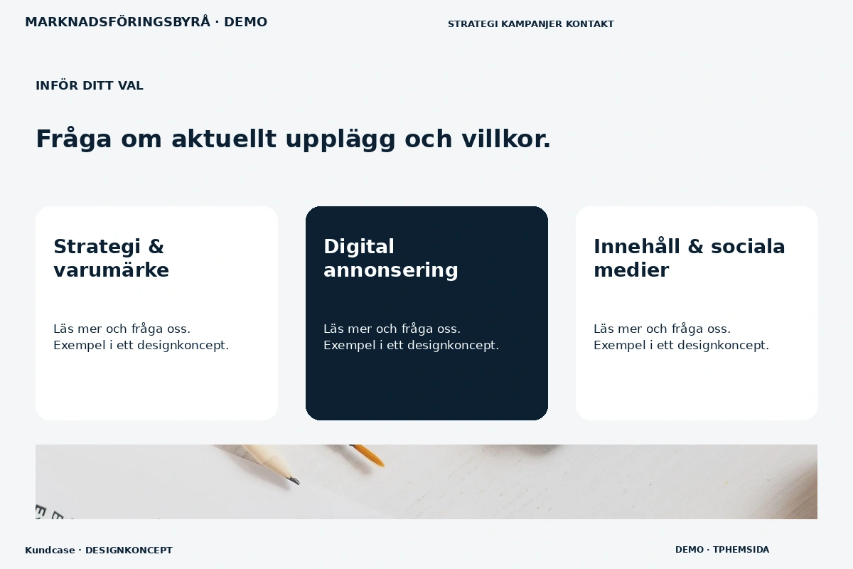 Kundcase – Alternativ & villkor för marknadsföringsbyrå