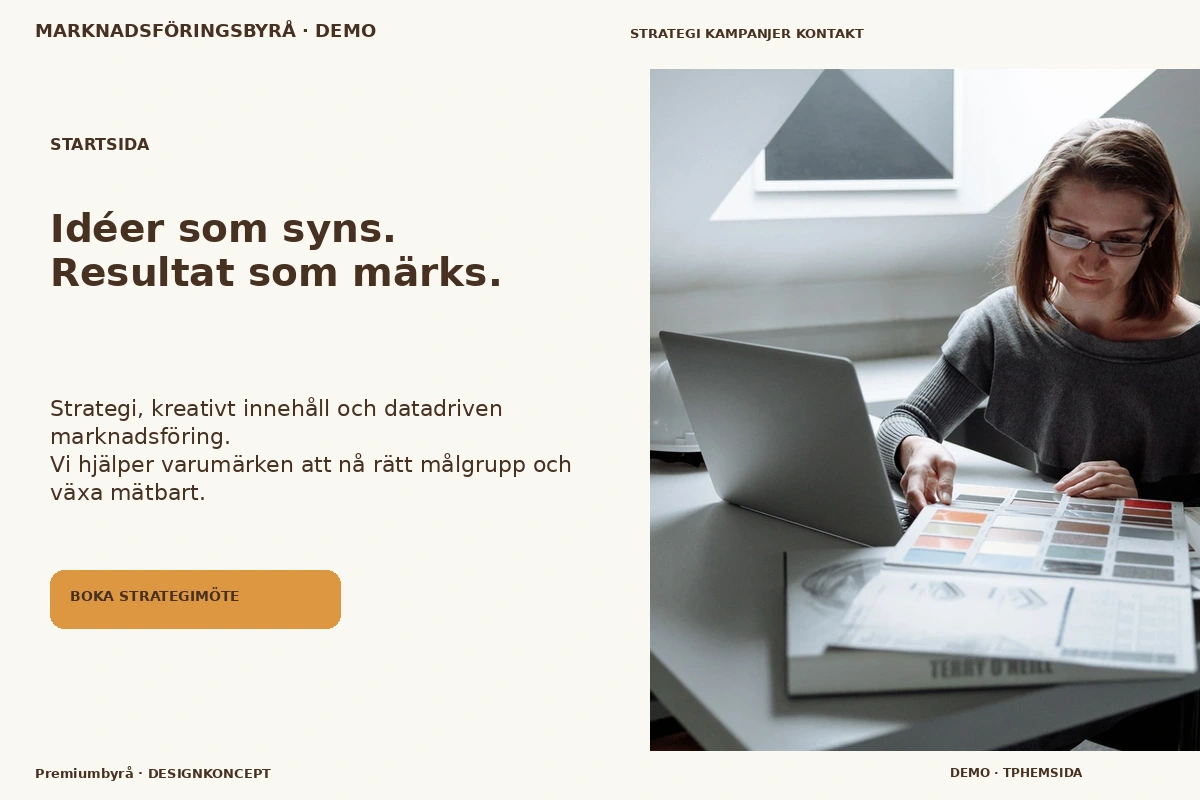Premiumbyrå – Startsida för marknadsföringsbyrå