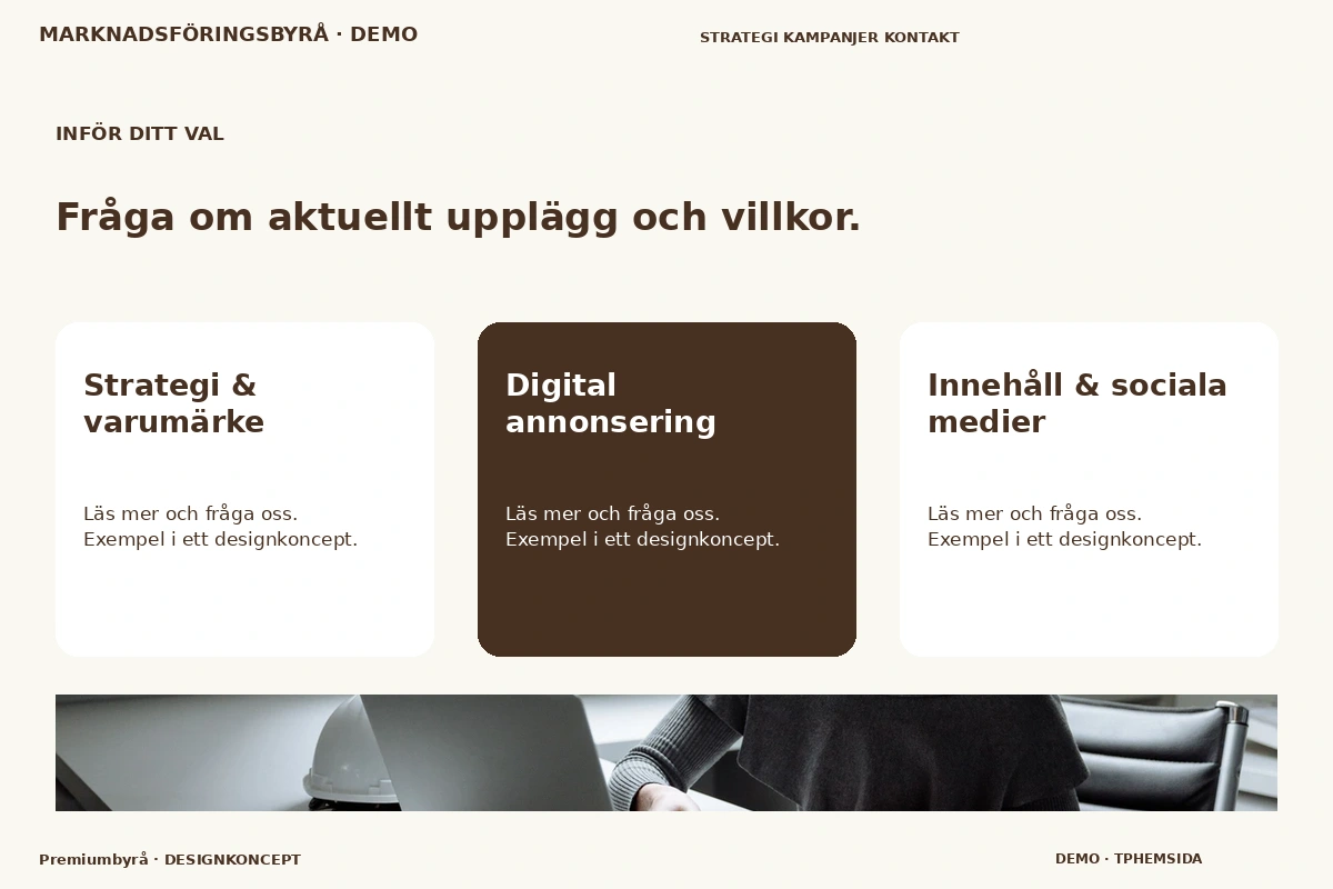 Premiumbyrå – Alternativ & villkor för marknadsföringsbyrå