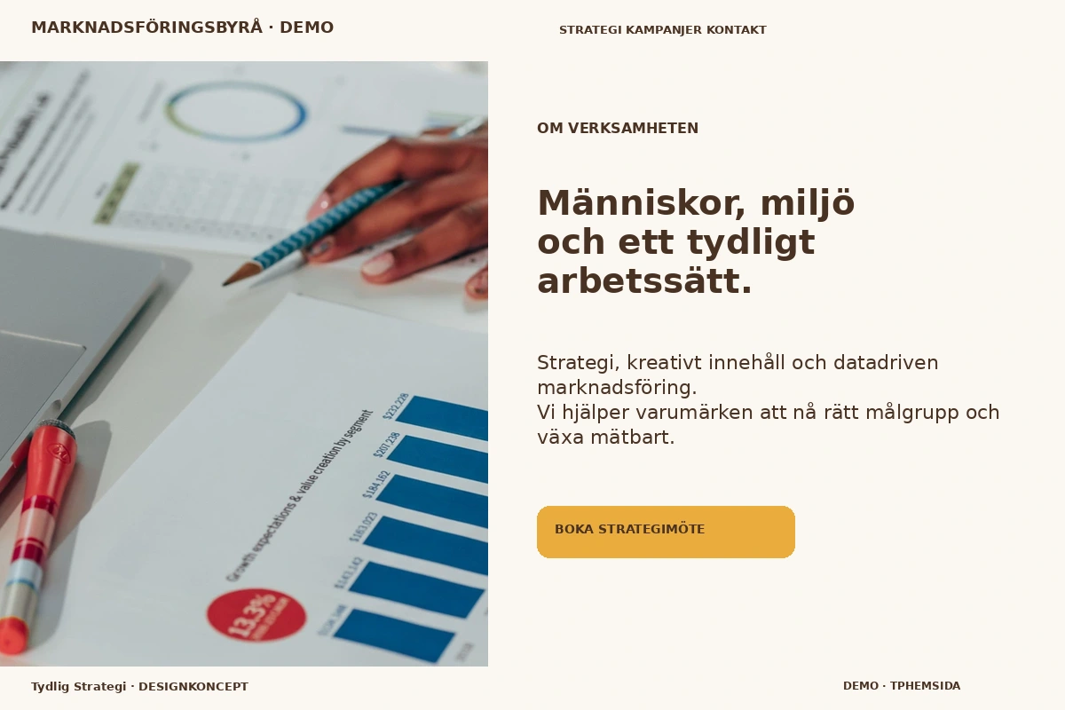 Tydlig Strategi – Om verksamheten för marknadsföringsbyrå