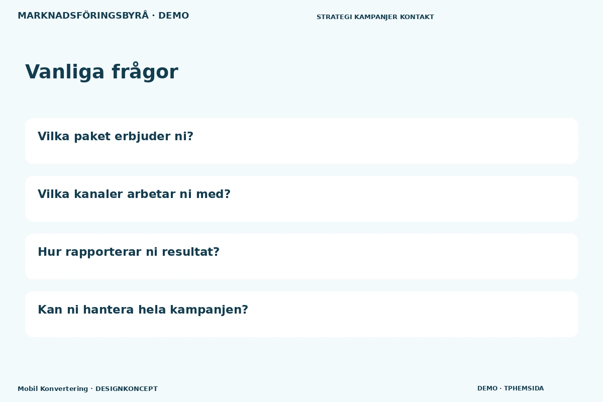 Mobil Konvertering – Vanliga frågor för marknadsföringsbyrå