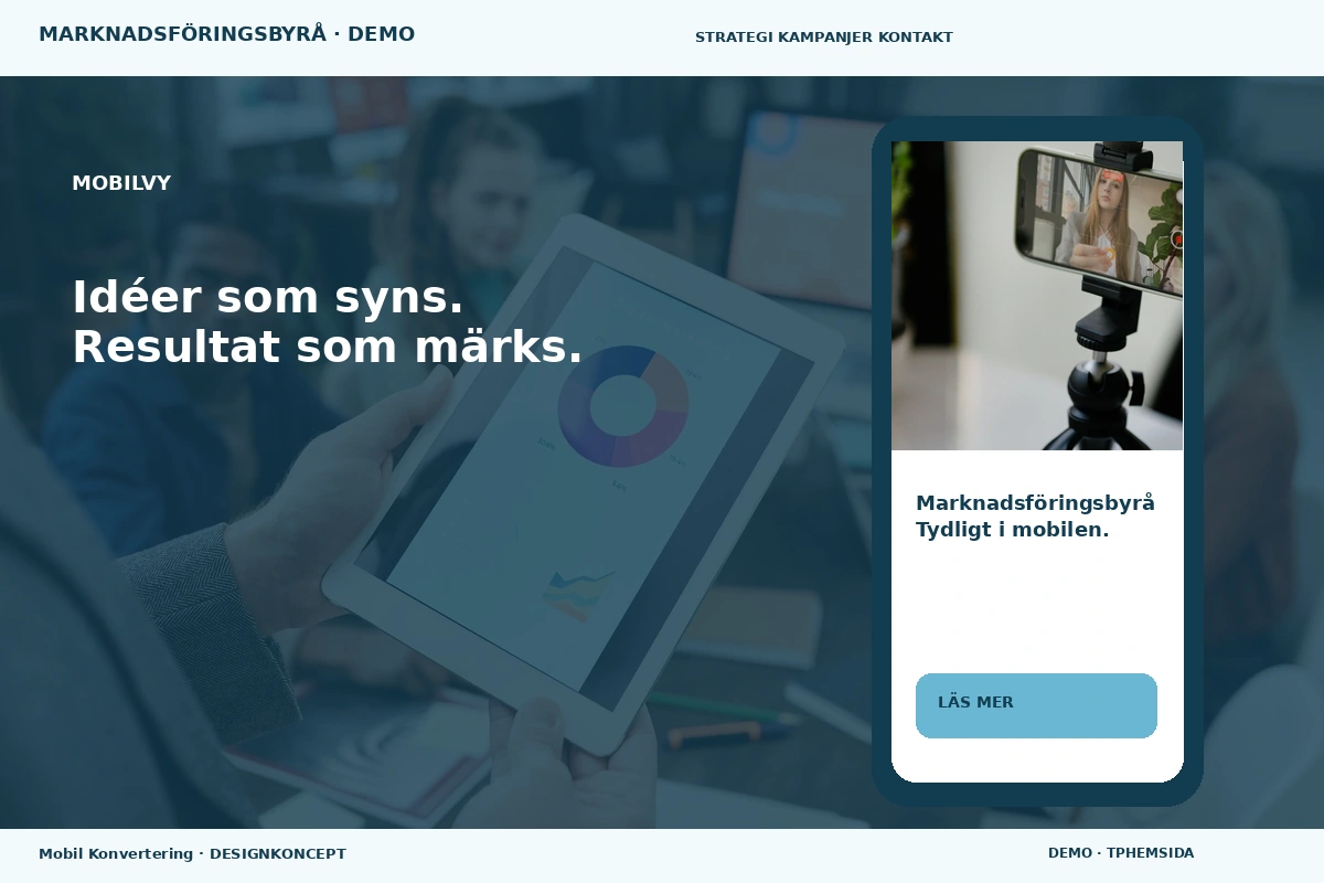 Mobil Konvertering – Mobilvy för marknadsföringsbyrå