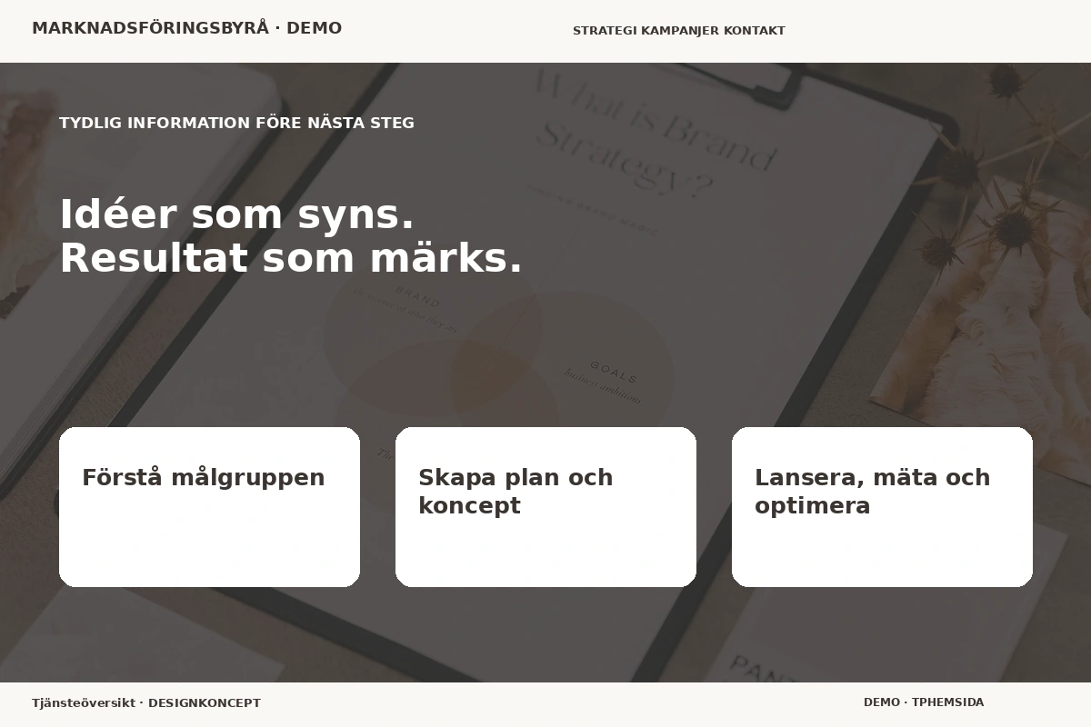 Tjänsteöversikt – Inför ditt val för marknadsföringsbyrå