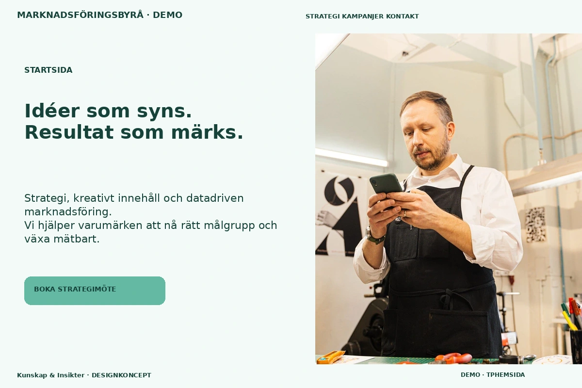 Kunskap & Insikter – Startsida för marknadsföringsbyrå