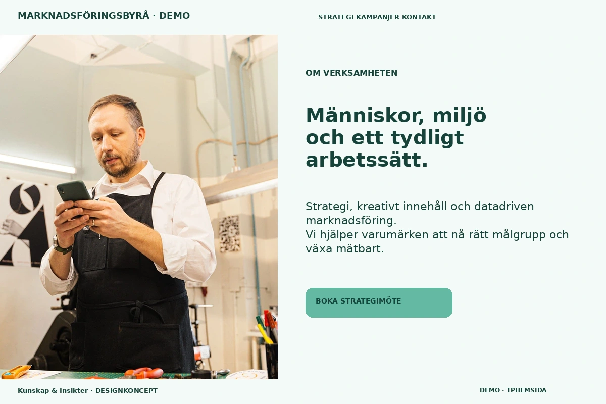 Kunskap & Insikter – Om verksamheten för marknadsföringsbyrå