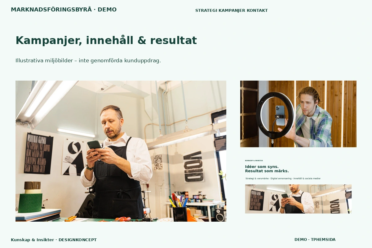 Kunskap & Insikter – Kampanjer, innehåll & resultat för marknadsföringsbyrå