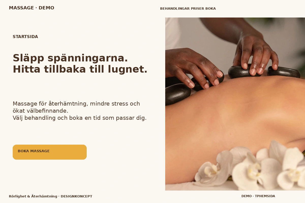 Rörlighet & Återhämtning – Startsida för massage