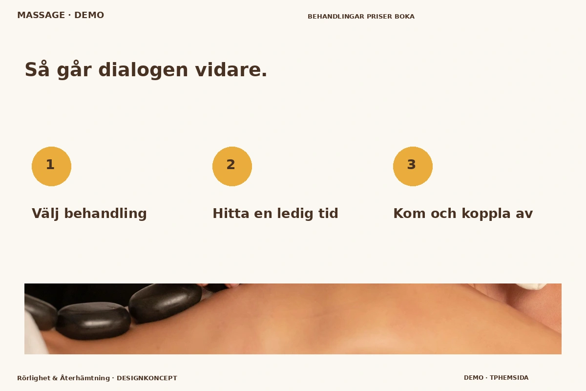 Rörlighet & Återhämtning – Så fungerar dialogen för massage