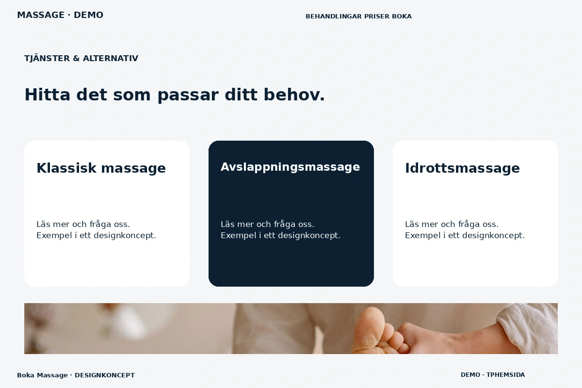 Boka Massage – Tjänster & alternativ för massage