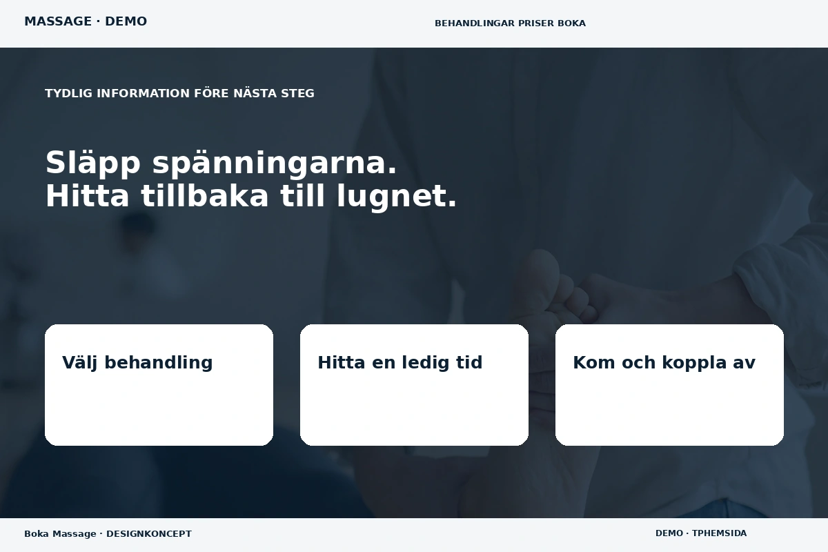 Boka Massage – Inför ditt val för massage