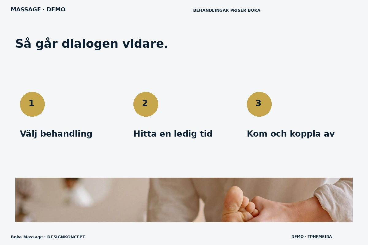 Boka Massage – Så fungerar dialogen för massage