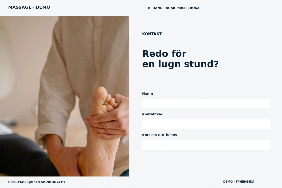 Boka Massage – Kontakt för massage