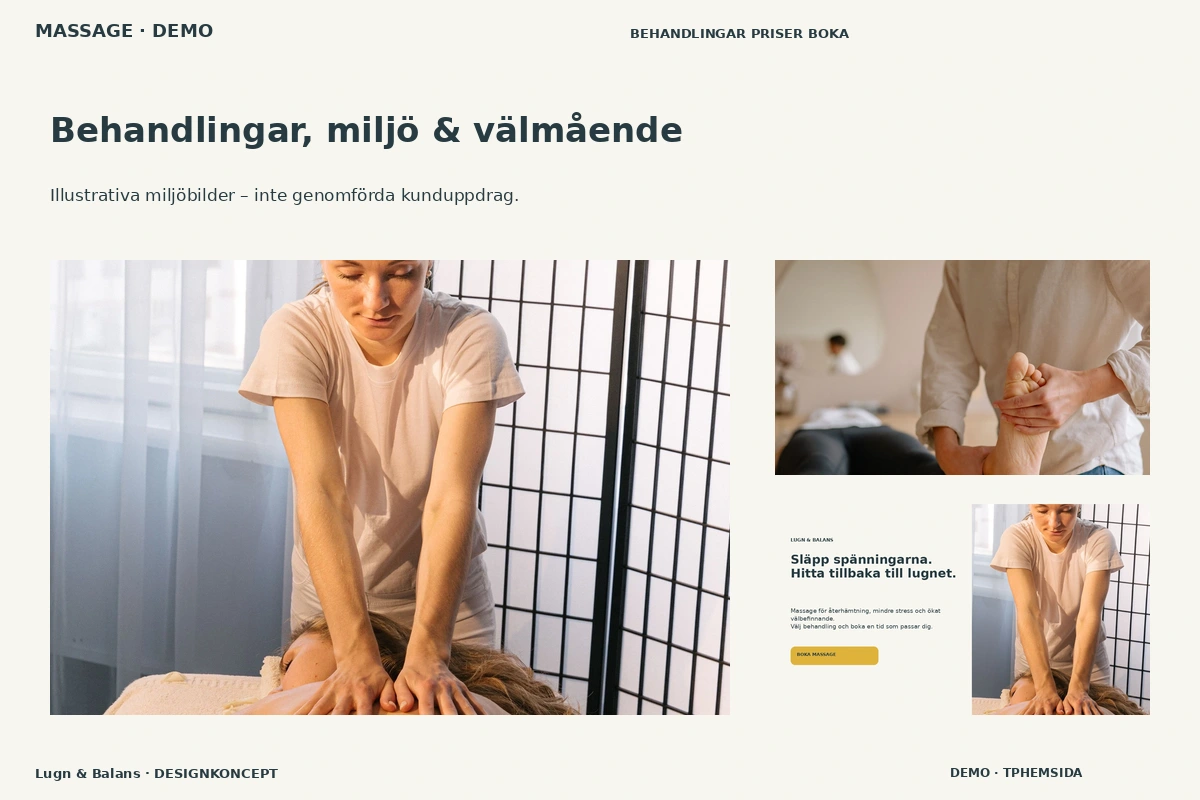 Lugn & Balans – Behandlingar, miljö & välmående för massage